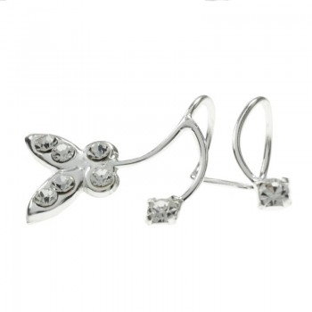 Pendientes mariposa para cartílago Plata de Ley 2