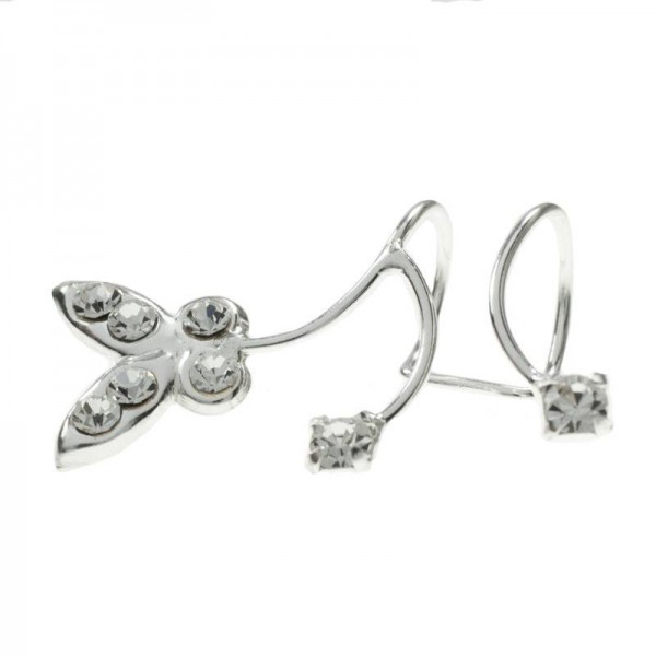 Pendientes mariposa para cartílago Plata de Ley