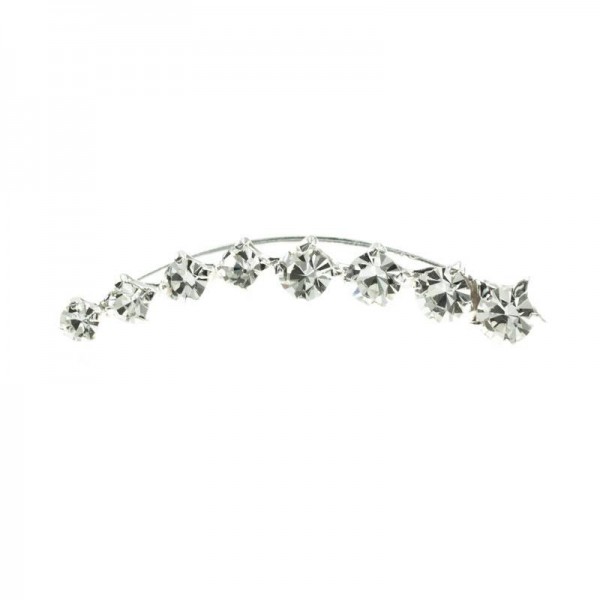 Pendientes trepadores onda de circonitas Plata de Ley