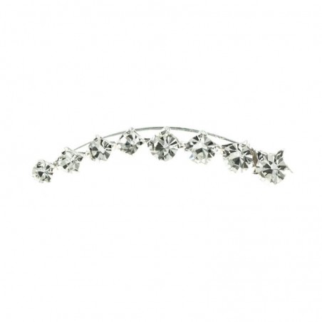 Pendientes trepadores onda de circonitas Plata de Ley