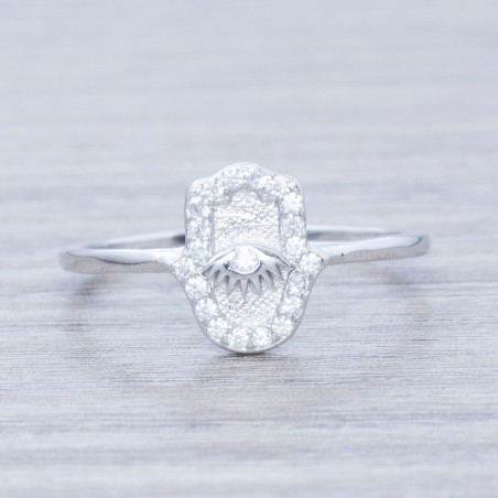 Anillo mano con ojo Plata de Ley 925