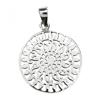 Colgante sol mandala Plata de Ley 925