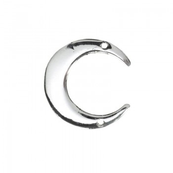 Entrepieza luna perforada Plata de Ley 925