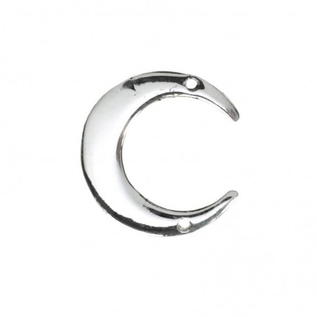 Entrepieza luna perforada Plata de Ley 925