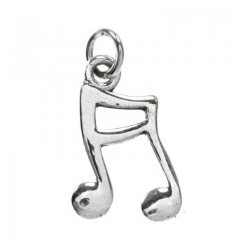 Colgante nota musical con arandela Plata de Ley 925