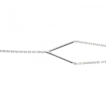 Pulsera minimalista asimétrica Plata de Ley 925