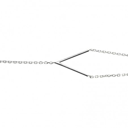 Pulsera minimalista asimétrica Plata de Ley 925