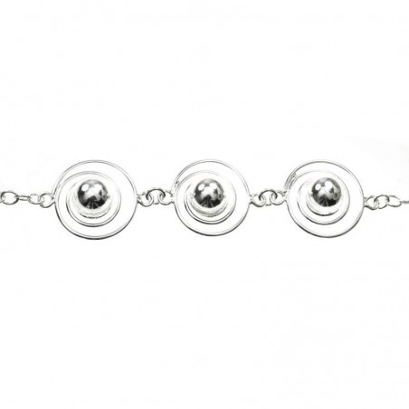 Pulsera tres bolas Plata de Ley 925