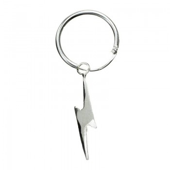 Pendientes aro con rayo Plata de Ley 925 2