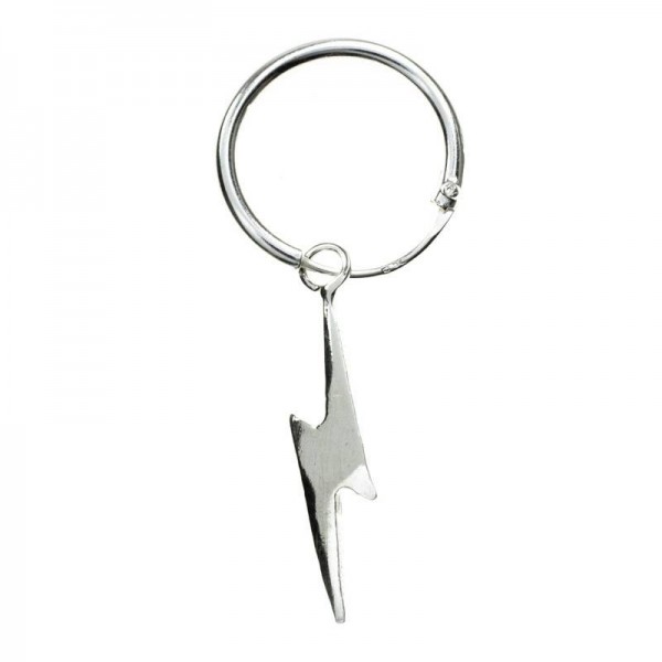 Pendientes aro con rayo Plata de Ley 925