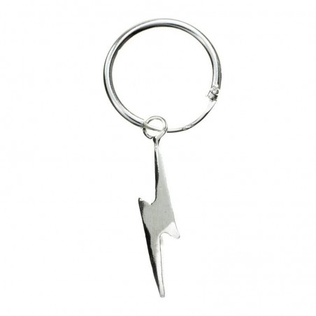 Pendientes aro con rayo Plata de Ley 925