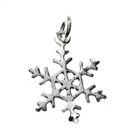 Colgante copo de nieve con arandela
