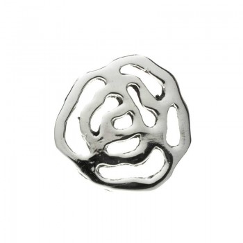 Pendientes rosa calada Plata de Ley 925 2