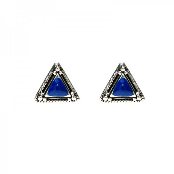 Pendientes triángulo Bali Plata de Ley 925