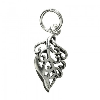 Colgante hoja con arandela Plata de Ley 925