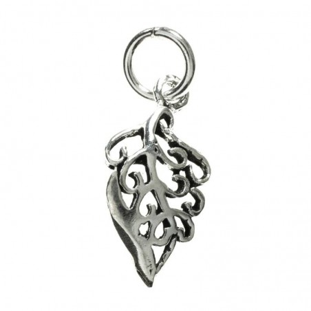 Colgante hoja con arandela Plata de Ley 925