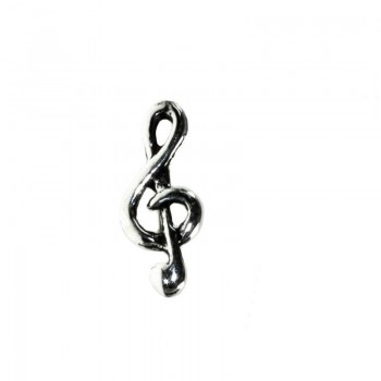10 Piercing nariz Clave de Sol Plata de Ley 925