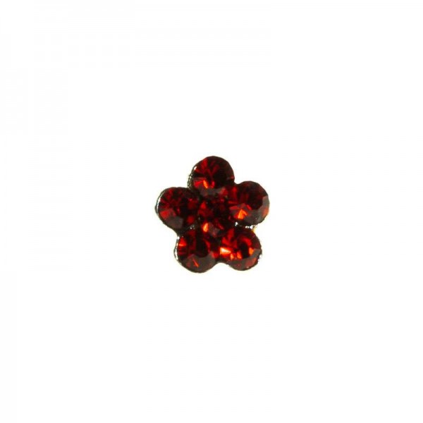 10 Piercing nariz flor circonitas Plata de Ley 925