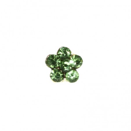 10 Piercing nariz flor circonitas Plata de Ley 925