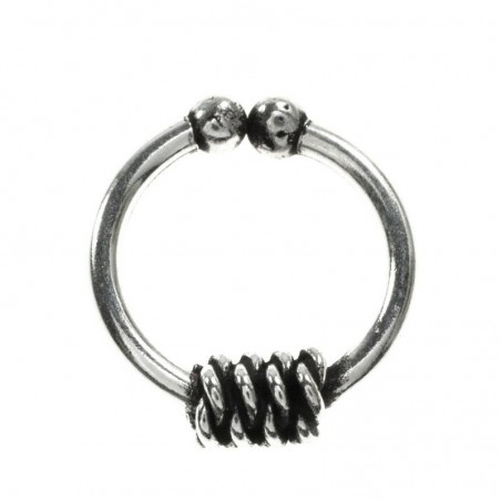 Aro Bali sin agujero Plata de Ley 925