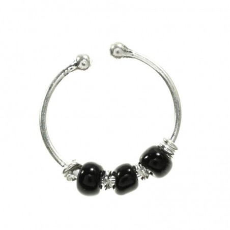 Aro falso estilo étnico Plata de Ley 925