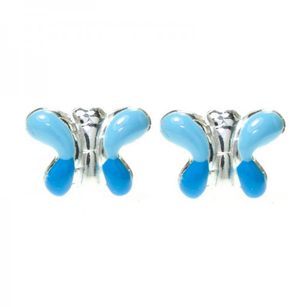 Pendientes mariposa para niña Plata de Ley