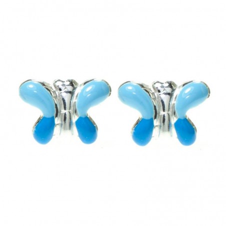 Pendientes mariposa para niña Plata de Ley