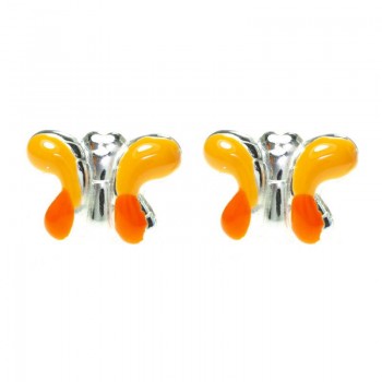 Pendientes mariposa para niña Plata de Ley