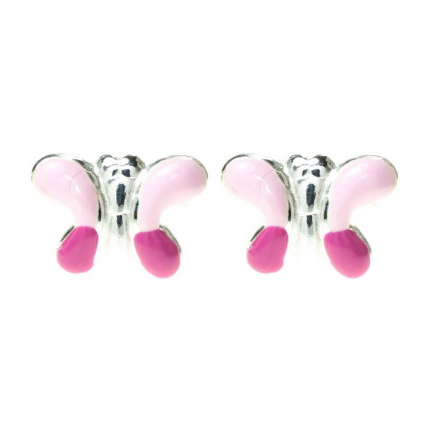 Pendientes mariposa para niña Plata de Ley