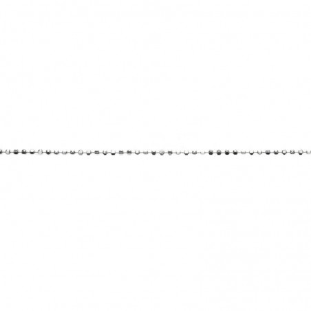 Cadena bolitas facetadas Plata de Ley 925