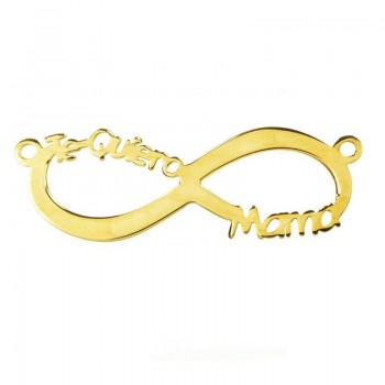 Entrepieza infinito Te Quiero Mamá bañada en Oro