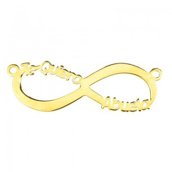 Entrepieza infinito Te Quiero Abuela bañada en Oro