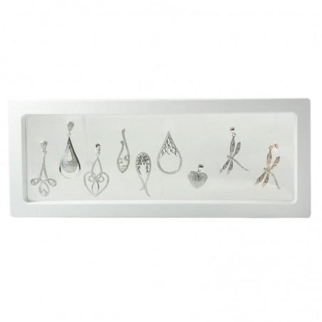 Expositor transparente rectangular para muestras