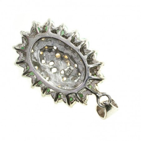 Colgante perlas cultivadas con piedras preciosas Plata de Ley 925