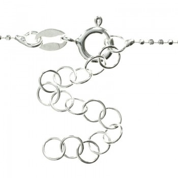 Tobillera ajustable bolitas Plata de Ley 925 2