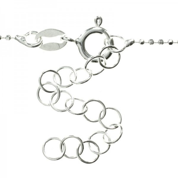 Tobillera ajustable bolitas Plata de Ley 925