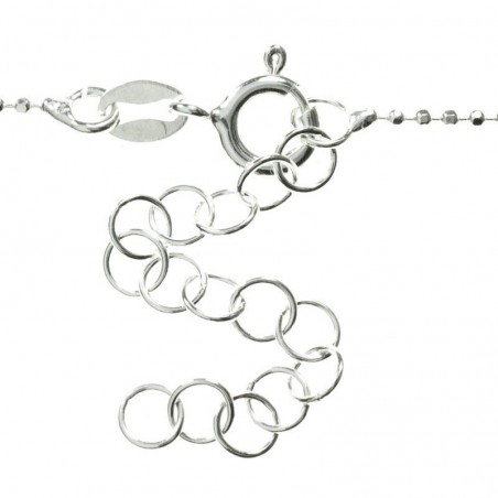 Tobillera ajustable bolitas Plata de Ley 925