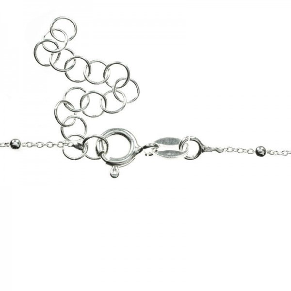 Pulsera ajustable con lazos colgantes Plata de Ley 925