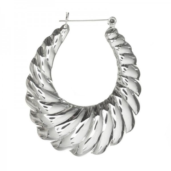 Pendientes aro enrrollado XL Plata de Ley