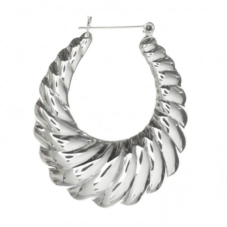 Pendientes aro enrrollado XL Plata de Ley