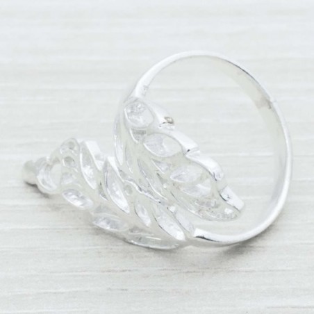 Anillo doble hoja Plata de Ley 925