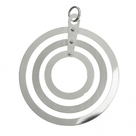 Colgante geométrico triple círculo Plata de Ley 925