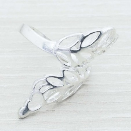 Anillo doble hoja Plata de Ley 925