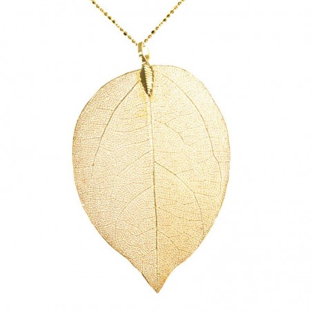 Collar hoja natural