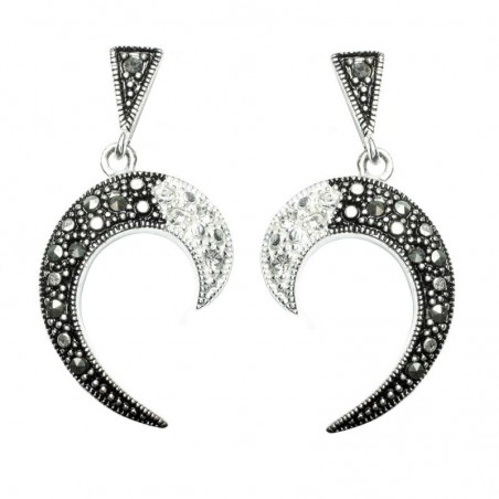 Pendientes con marquesita y circonita Plata de Ley 925