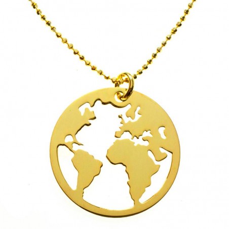 Collar con mensaje mundo