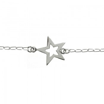 Collar minimalista centro estrella Plata de Ley 925