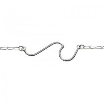 Collar minimalista centro ola Plata de Ley 925