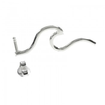 Pendientes ola largos Plata de Ley 2