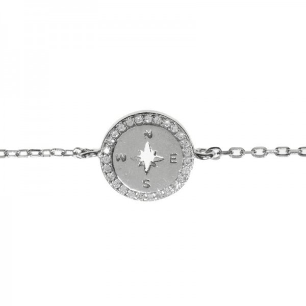 Pulsera rosa de los vientos mini Plata de Ley 925